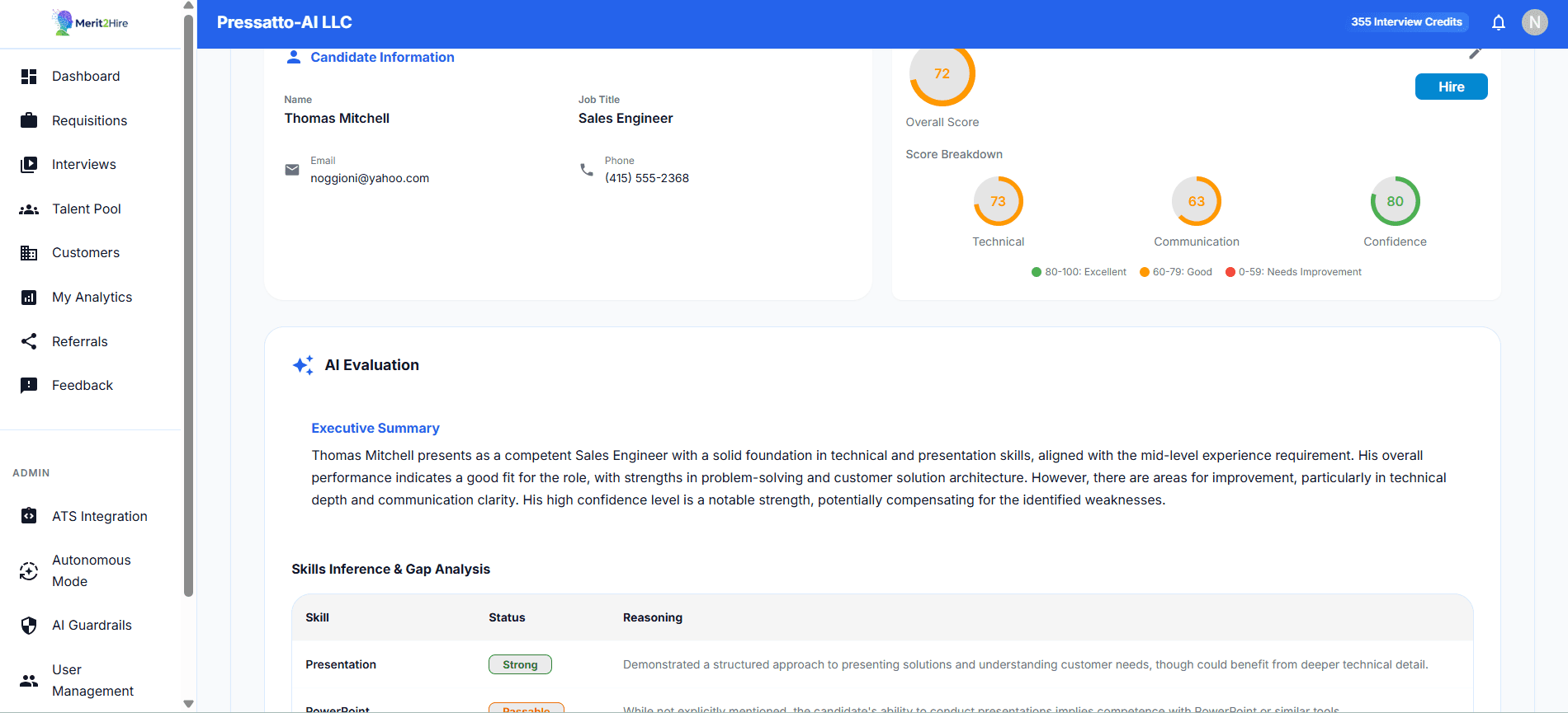 Merit2Hire platform